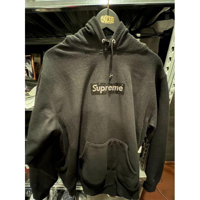 Supreme Swarovski Box Logo Hooded Sweats