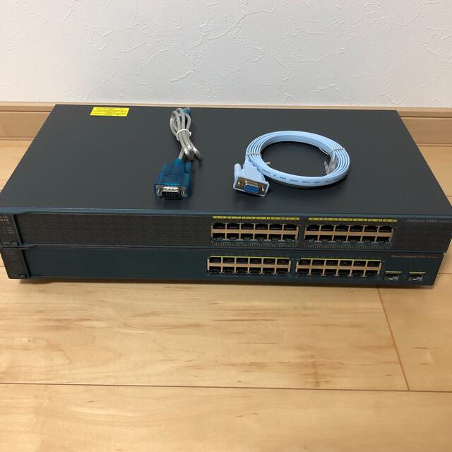 【CCNA、CCNP】2台Cisco  L3L2スイッチ3560、2960PC周辺機器