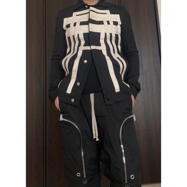 Rick Owens(リックオウエンス)のRICK OWENS APPLIQUÉ DETAIL LAB JACKET 48 メンズのジャケット/アウター(ブルゾン)の商品写真