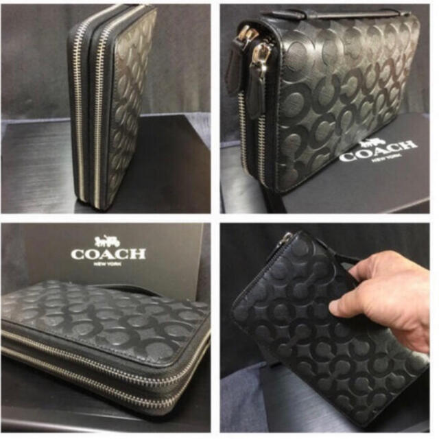 COACH(コーチ)の新品コーチ ダブルジップ オプアート ダブルファスナー オーガナイザー 長財布 メンズのファッション小物(長財布)の商品写真