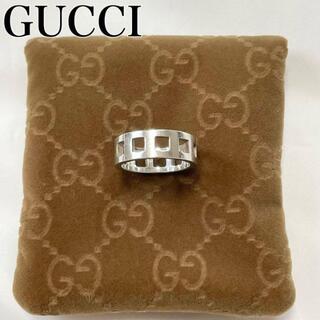 Gucci - 美品✨GUCCI リング　シルバー925 スクエア　ロゴ刻印　15号