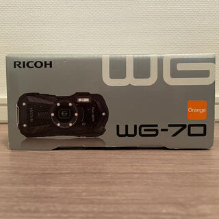 リコー(RICOH)の美品 RICOH WG-70 オレンジ(コンパクトデジタルカメラ)