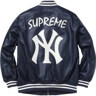 シュプリーム(Supreme)のYankees Supreme Leather Varsity Jacket(レザージャケット)