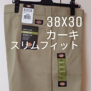 ディッキーズ(Dickies)の新品 38x30 KH スリムフィット ワークパンツ ディッキーズ カーキ(ワークパンツ/カーゴパンツ)