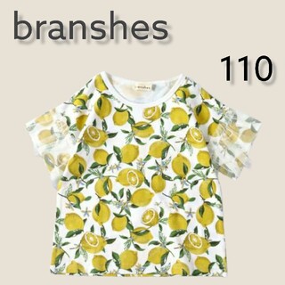 ブランシェス(Branshes)の【 branshes】子供服 レモン柄Tシャツ 可愛い110 キッズ(Tシャツ/カットソー)