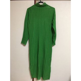 Ameri VINTAGE - ameri/PLAID SHEER TURTLE KNIT DRESSの通販 by