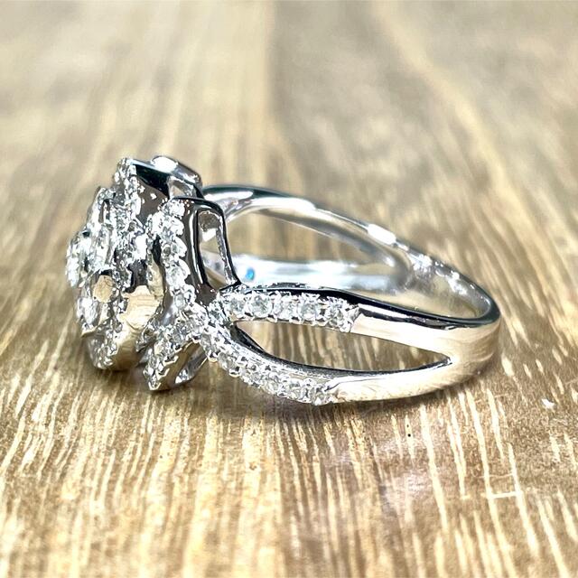 高品質・照り抜群!K18WG ダイヤ0.80ct リング 3.77g M564