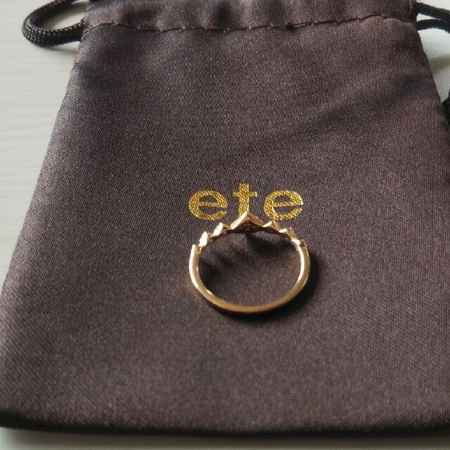 ete 3号 ブラウンダイヤピーチピンキーリング レディースのアクセサリー(リング(指輪))の商品写真
