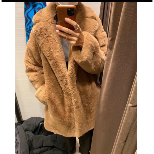 ZARA フェイクファーコート ダークブラウン S www.krzysztofbialy.com