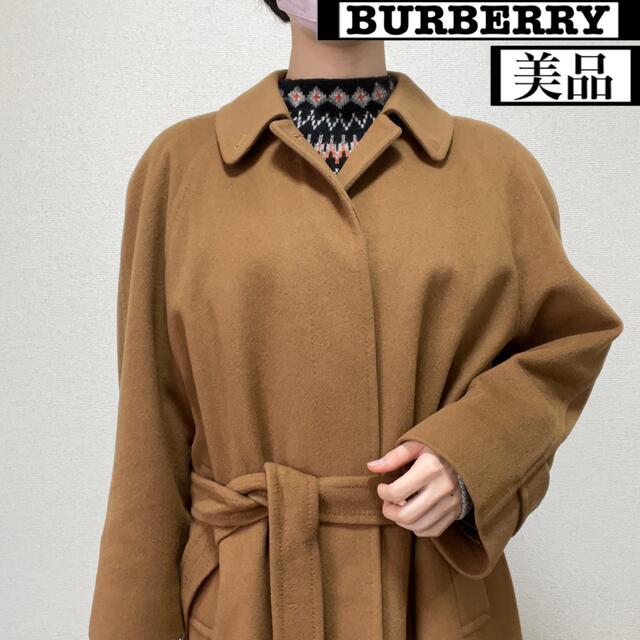 BURBERRY(バーバリー)の売り切り価格　Burberrys カシミヤ　オーバーサイズコート　キャメル レディースのジャケット/アウター(ロングコート)の商品写真