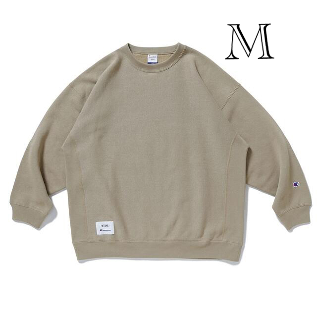 ヴィンテージ復刻 wtaps×champion クルーネックスウェット BEIGE M