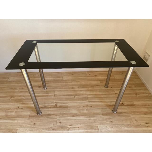 ガラス天板のダイニングテーブル ⭐️直接取引12000円⭐️ ガラス トップ テーブル 幅140cm ダイニングテーブル単品販売