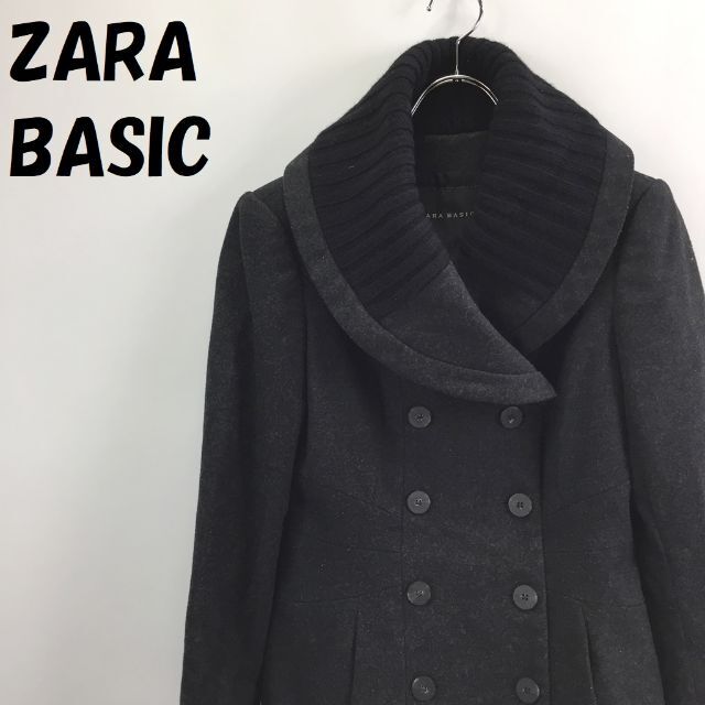 ZARA(ザラ)のザラベーシック ビックカラー 異素材 ジャケットコート 肩パッド S レディース レディースのジャケット/アウター(その他)の商品写真