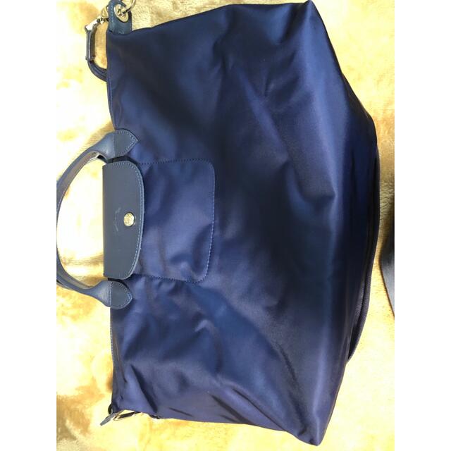 LONGCHAMP(ロンシャン)のLongchamp ルプリアージュネオM ブルー　美品 レディースのバッグ(トートバッグ)の商品写真