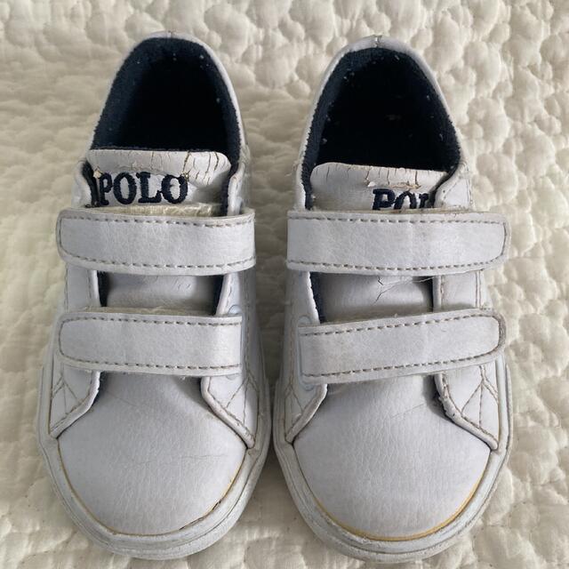 POLO RALPH LAUREN(ポロラルフローレン)の14.5 黒　白　ラルフ　ポロ　スニーカー キッズ/ベビー/マタニティのベビー靴/シューズ(~14cm)(スニーカー)の商品写真