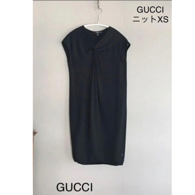 Gucci(グッチ)の限定価格　破格　ワンピース　GUCCI    XS ニット　 レディースのワンピース(ひざ丈ワンピース)の商品写真