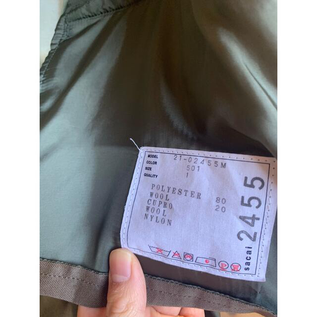 sacai 21ss ロングシャツコート メンズのジャケット/アウター(ステンカラーコート)の商品写真