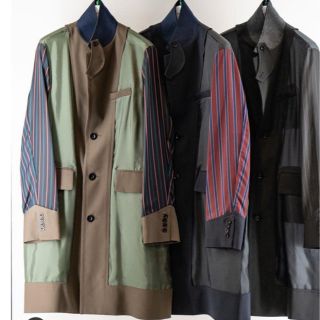 sacai 21ss ロングシャツコート(ステンカラーコート)