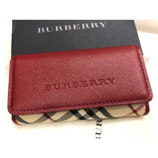 バーバリー(BURBERRY)のすーたろー様専用　バーバリーノバチェック　キーケース　赤(キーホルダー)