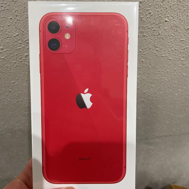 iPhone(アイフォーン)のiPhone11 RED 64GB 未開封未使用 スマホ/家電/カメラのスマートフォン/携帯電話(スマートフォン本体)の商品写真