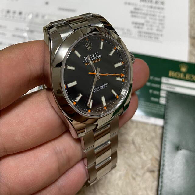 ROLEX(ロレックス)のロレックス  ミルガウス116400白文字盤付属 メンズの時計(腕時計(アナログ))の商品写真