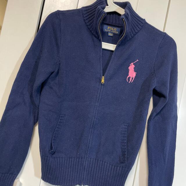 POLO RALPH LAUREN(ポロラルフローレン)のラルフローレン　150 ニットカーディガン　ジップ キッズ/ベビー/マタニティのキッズ服男の子用(90cm~)(カーディガン)の商品写真