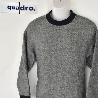 クアドロ(QUADRO)の【quadro】 美品 クアドロ 無地トレーナー 毛85% サイズF(スウェット)