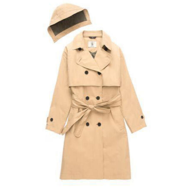 新品 エーグル AIGLE トレンチコート ゴアテックス S 36 ベージュ