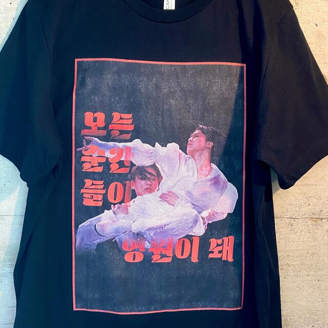 BTS ジミン ジョングク HIPHOP  Tシャツ  新品　ヴィンテージ風