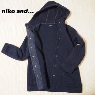 ニコアンド(niko and...)のniko and... ニコアンド キルティングジャケット　紺　スナップボタン(ブルゾン)