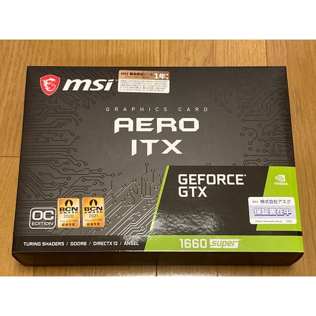 激安正規  新品　GeForce GTX 1660 SUPER AERO ITX OC PCパーツ