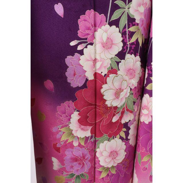 振袖*長尺 袷着物 豪華しだれ桜模様 濃淡紫色 舞台衣装にも 振袖*長尺 袷着物 豪華しだれ桜模様 濃淡紫色 舞台衣装にも