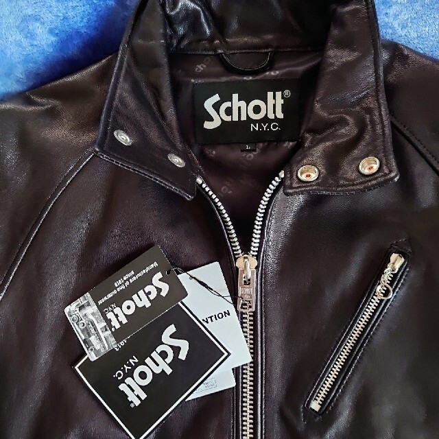 フラップ】 schott - Schottゴートレザー☆スウィングトップ Lサイズの