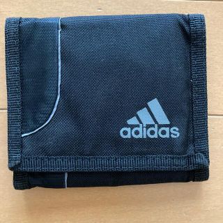 アディダス(adidas)のadidas 三つ折財布 黒×グレー(財布)