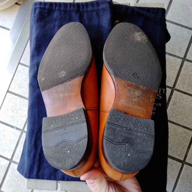 希少美品 保存袋.シューツリー付 クロケット&ジョーンズ ホワイト