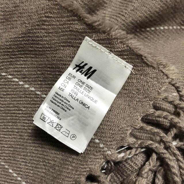 H&M(エイチアンドエム)の①H&M　大判ストール ハンドメイドのファッション小物(マフラー/ストール)の商品写真
