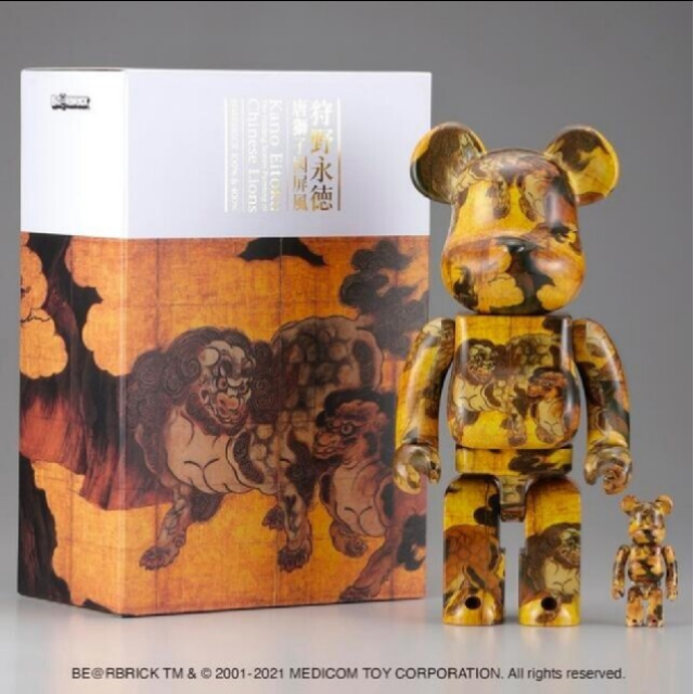 エンタメ/ホビーBE@RBRICK 狩野永徳　唐獅子図屏風100% ＆ 400%