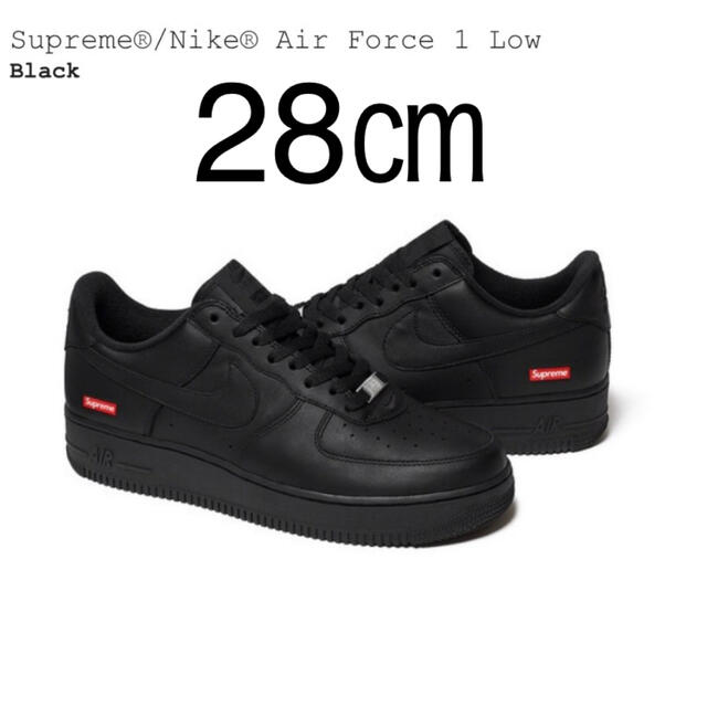 NIKE(ナイキ)の28㎝ Supreme Nike Air Force 1 Low Black 黒 メンズの靴/シューズ(スニーカー)の商品写真