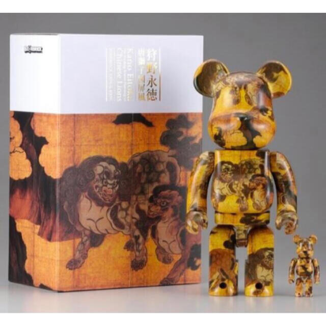 BE@RBRICK 狩野永徳 唐獅子図屏風 100% 400% ベアブリック エンタメ/ホビーのフィギュア(その他)の商品写真