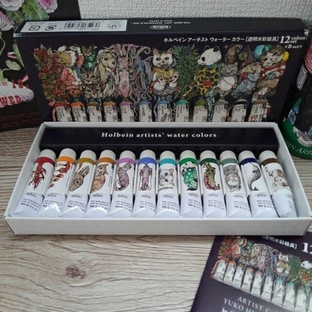 ヒグチユウコさんの、透明水彩絵具　　色鉛筆 エンタメ/ホビーのアート用品(絵の具/ポスターカラー)の商品写真