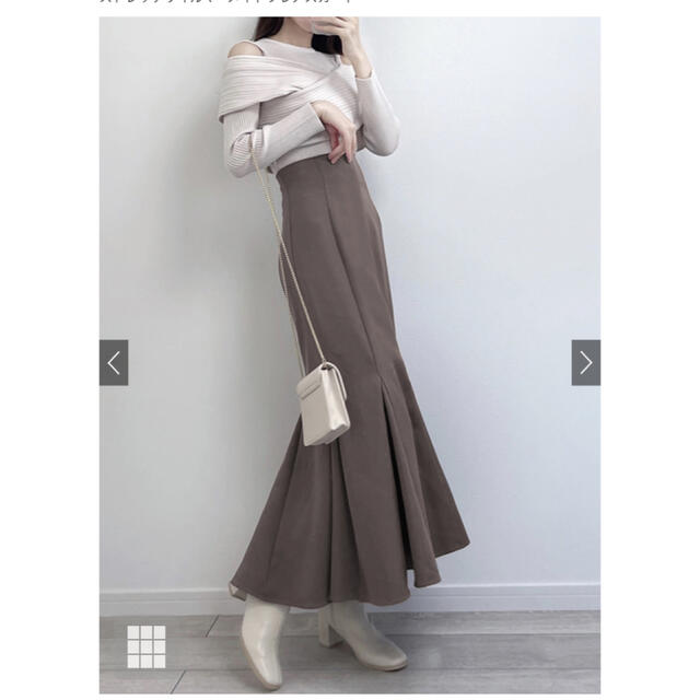 GRL(グレイル)の【grl】ストレッチツイルマーメイドフレアスカート[rut712] レディースのスカート(ロングスカート)の商品写真
