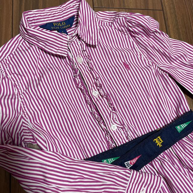 Ralph Lauren(ラルフローレン)のラルフローレン　シャツワンピース　5T キッズ/ベビー/マタニティのキッズ服女の子用(90cm~)(ワンピース)の商品写真