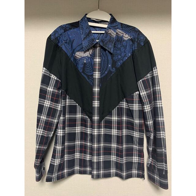 GIVENCHY シャツ ブルー×チェック メンズ 39 Mサイズ 上質 noxcapital.de