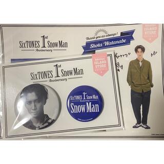 Johnny's - Snowman 渡辺翔太 缶バッジ ステッカー