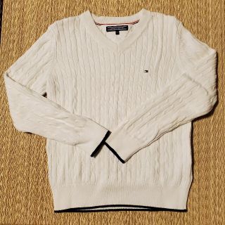 トミーヒルフィガー(TOMMY HILFIGER)の【値下げ美品】TOMMY HILFIGER Vネックコットンセーター　128cm(ニット)