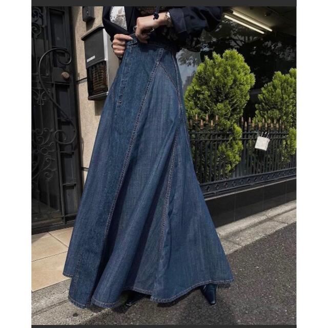 Ameri VINTAGE(アメリヴィンテージ)の【タグ付】AMERI JAPAN DENIM TWIN FLARE SKIRT レディースのスカート(ロングスカート)の商品写真