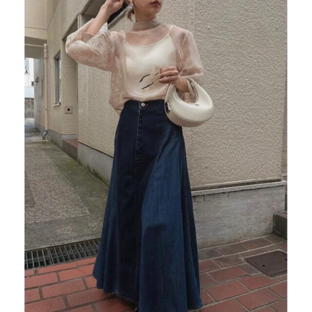 Ameri VINTAGE(アメリヴィンテージ)の【タグ付】AMERI JAPAN DENIM TWIN FLARE SKIRT レディースのスカート(ロングスカート)の商品写真