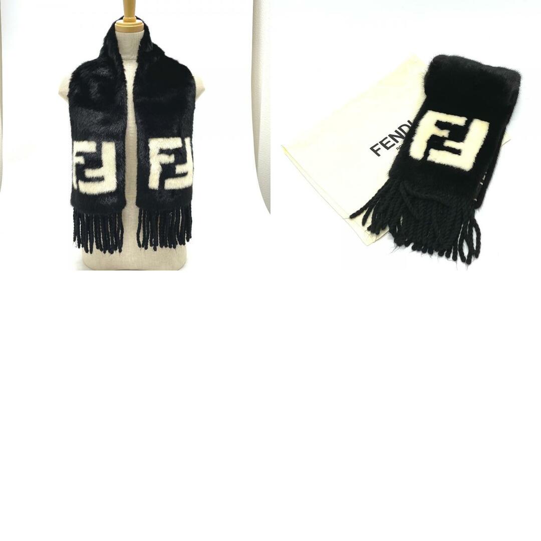 FENDI ミンク ファー 毛皮 ティペット マフラー ズッカ FFロゴ-