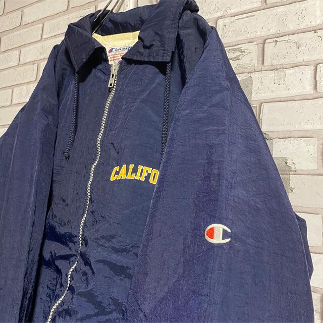 Champion - 90s 古着 チャンピオン 刺繍ロゴ ナイロン ゆるだぼ ビッグ ...