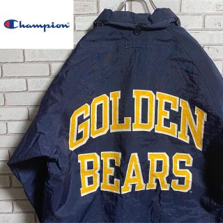 チャンピオン(Champion)の90s 古着 チャンピオン 刺繍ロゴ ナイロン ゆるだぼ ビッグシルエット(ブルゾン)